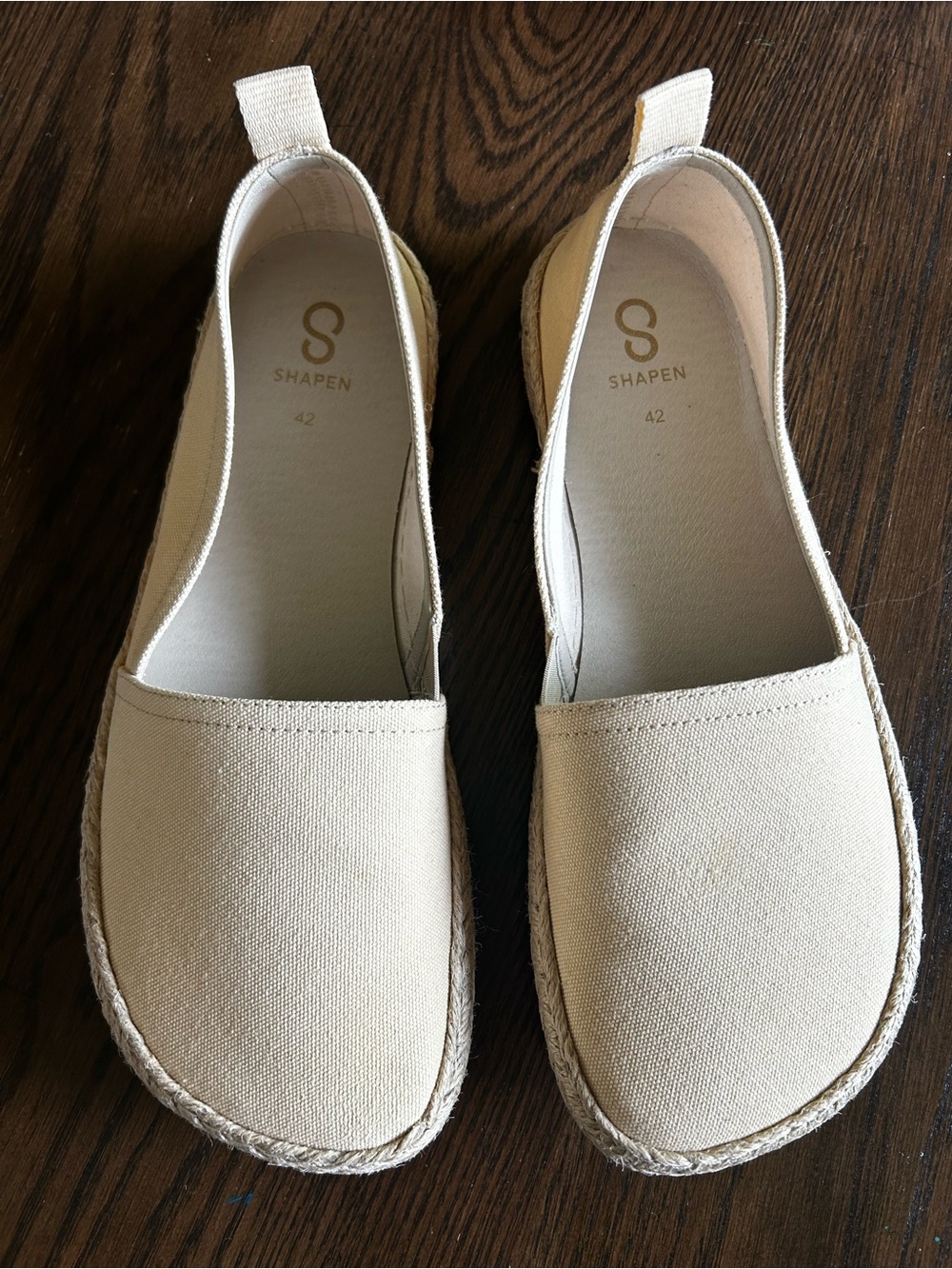 SHAPEN Playa Barefoot Espadrilles Beige Vegan EU 42 / Women’s 11 NWOT